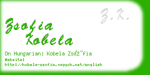 zsofia kobela business card